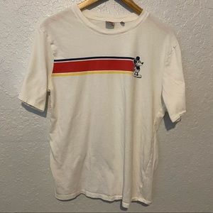 Mickey Mouse Disney Vintage Junk Food T Shirt White Blue Mickey Mouse Small